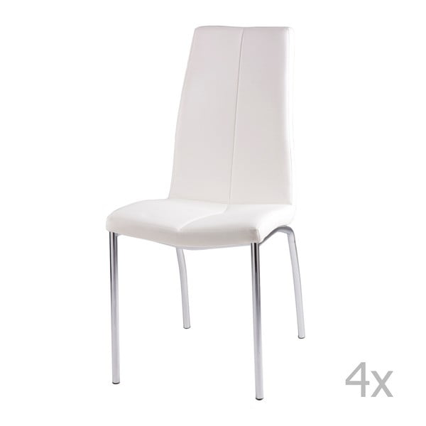 Zestaw 4 białych krzeseł sømcasa Olga