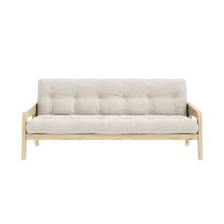 Sofa rozkładana ze sztruksową tapicerką Karup Design Grab Raw/Natural