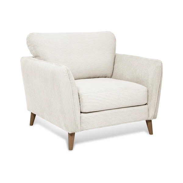 Biały sztruksowy fotel Paris – Scandic