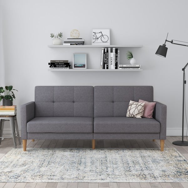 Szara rozkładana sofa 82 cm Lilly – Støraa-image-1