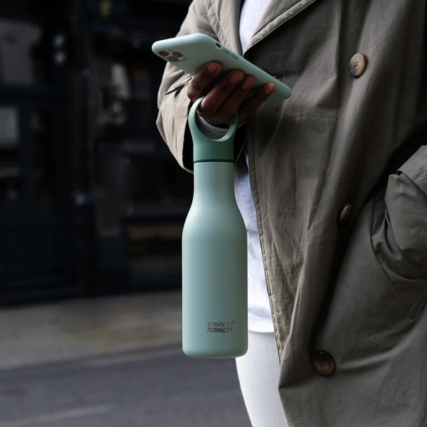 Miętowa podróżna butelka ze stali nierdzewnej 500 ml Loop – Joseph Joseph-image-2