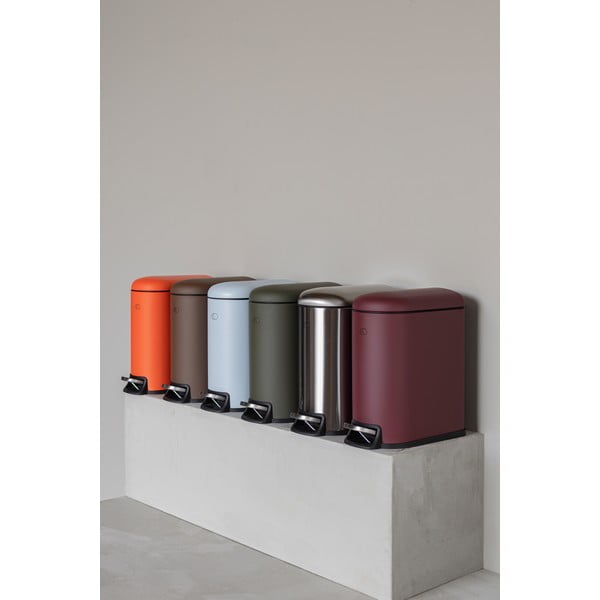 Ciemnofioletowy metalowy kosz na śmieci z pedałem 5 l Mini Walther – Mette Ditmer Denmark-image-2