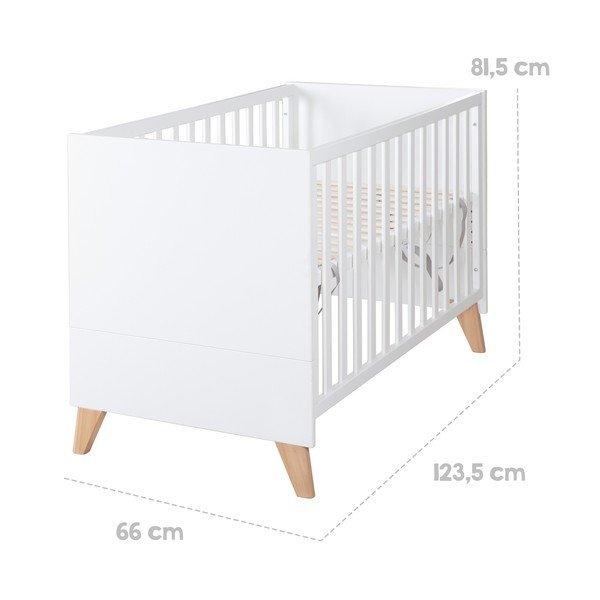 Białe łóżeczko 60x120 cm Léon – Roba-image-2