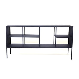 Czarny metalowy regał Canett Brooks, szer. 140 cm