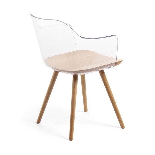 Fotel z nogami z drewna bukowego Kave Home Klam-image-3