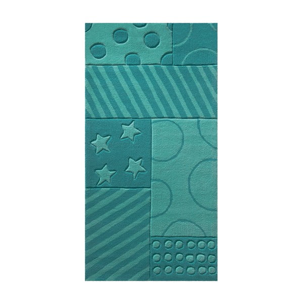 Dywan Esprit Stars Stripes Turquoise, 170x240 cm