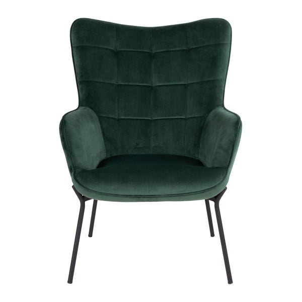 Zielony aksamitny fotel Glasgow – Bonami Essentials-image-2