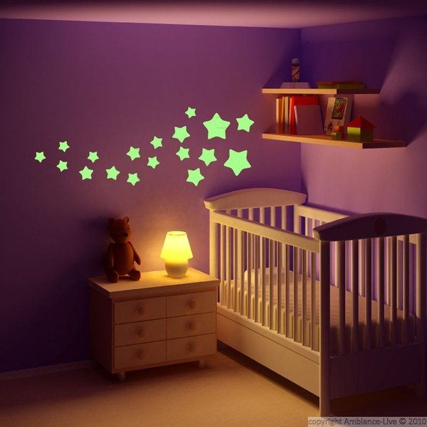 Zestaw naklejek świecących w ciemności Ambiance Stars