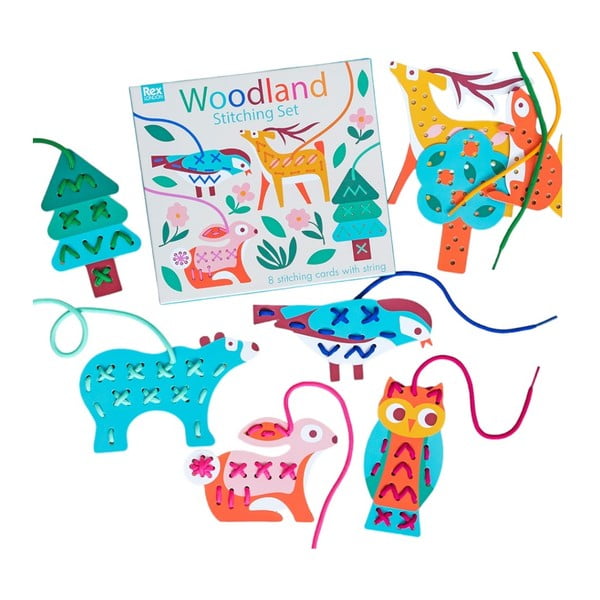Zestaw kreatywny Stitching set Woodland – Rex London