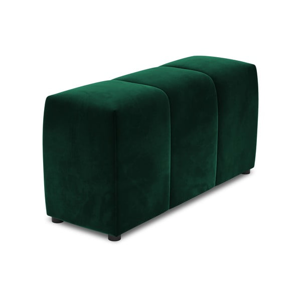 Zielony aksamitny podłokietnik do sofy modułowej Rome Velvet – Cosmopolitan Design