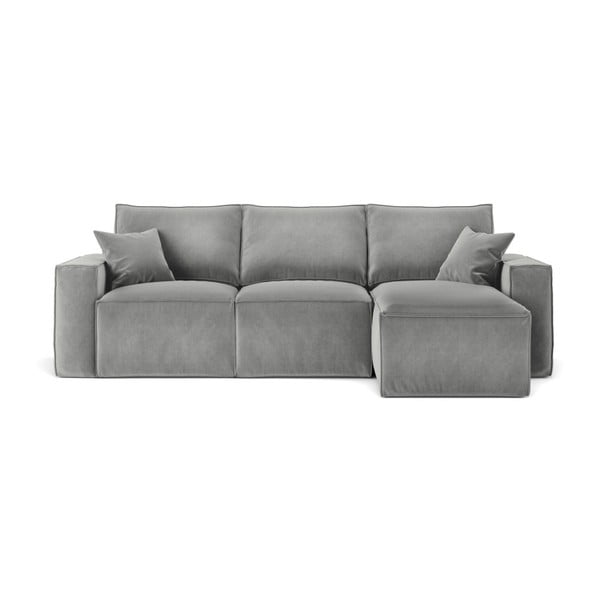 Szara narożna sofa Cosmopolitan Design Florida, prawostronna
