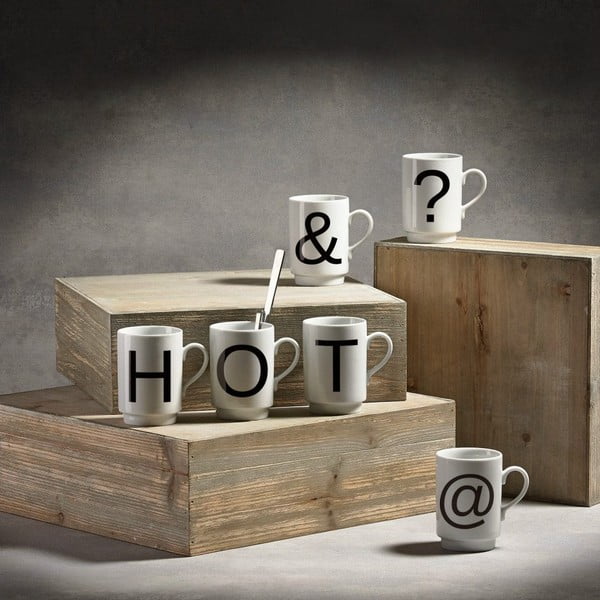 Porcelanowy kubek z literą KJ Collection D-image-1