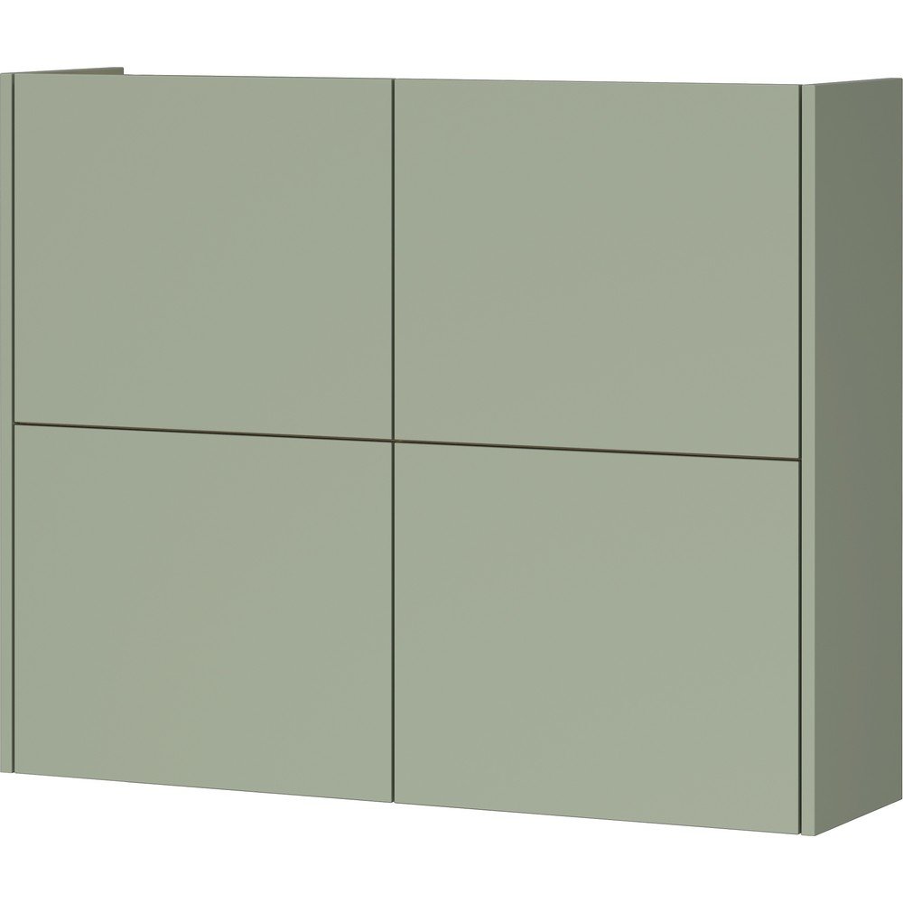 Szarozielona szafka z matowym wykończeniem wisząca 97x79x27 cm Binetto – Germania