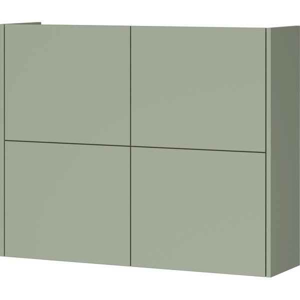 Szarozielona szafka z matowym wykończeniem wisząca 97x79x27 cm Binetto – Germania