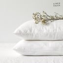 Lniana poszewka na poduszkę 80x80 cm White – Linen Tales