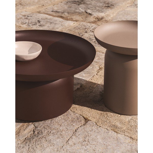 Metalowy okrągły stolik ogrodowy ø 70 cm Arcola – Kave Home-image-1