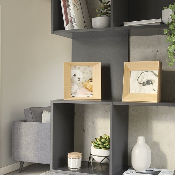 Naturalna drewniana ramka stojąca 20x20 cm Lookout – Umbra-image-1