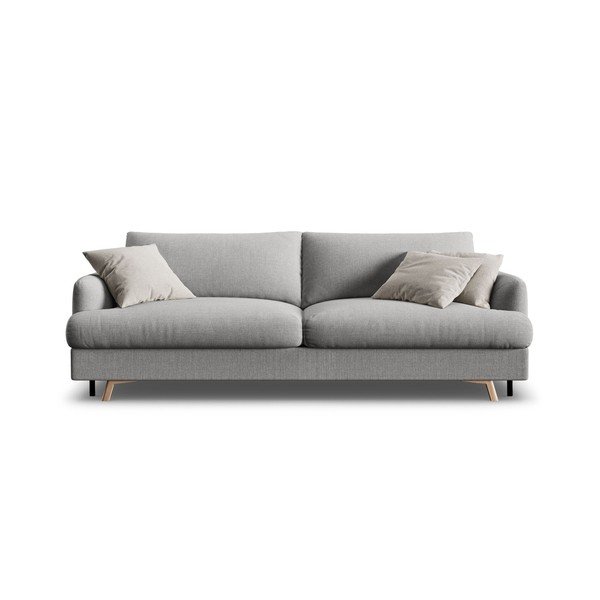 Szara rozkładana/ze schowkiem sofa 233 cm Naomi – Micadoni -image-1