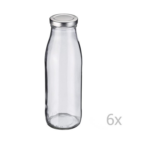 Zestaw 6 szklanych butelek Westmark, 500 ml