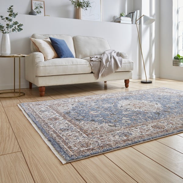 Niebiesko-beżowy chodnik 80x300 cm Vintage – Think Rugs-image-2