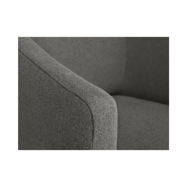 Jasnoszary fotel z podłokietnikami Micadoni Home Matteo-image-2