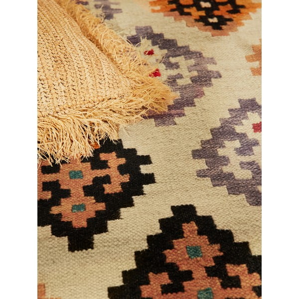 Czerwony wełniany dywan dwustronny tkany ręcznie 200x290 cm Kamal Kian – Nouristan-image-2