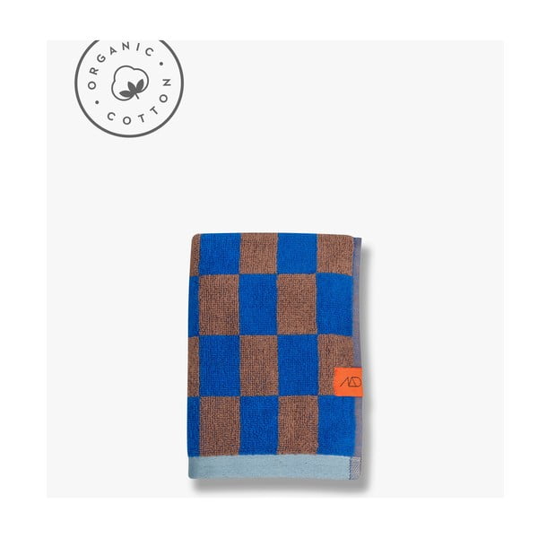 Niebiesko-brązowe ręczniki z bawełny organicznej zestaw 2 szt. 40x55 cm Retro – Mette Ditmer Denmark