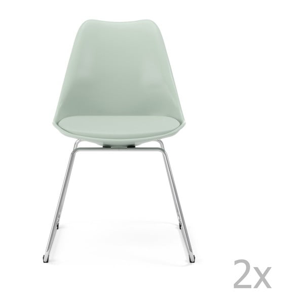 Zestaw 2 zelenoszarych krzeseł Tenzo Gina