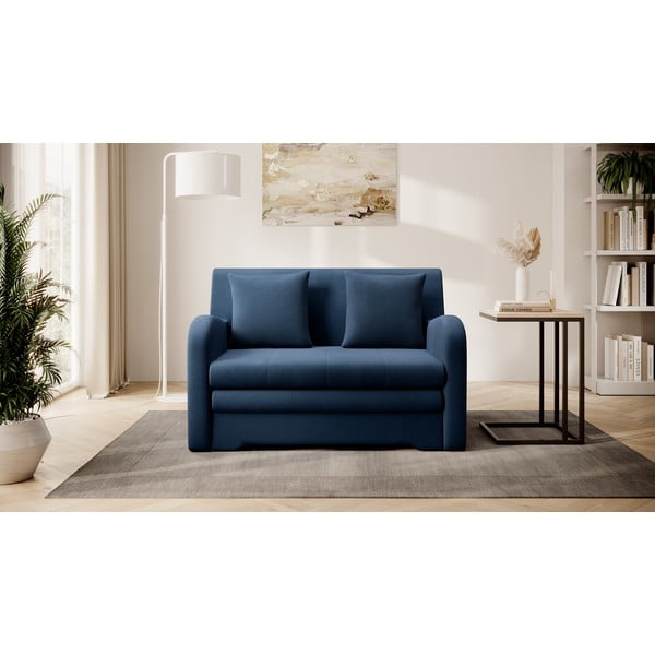 Niebieska aksamitna rozkładana sofa 130 cm Ario – ELTAP-image-1