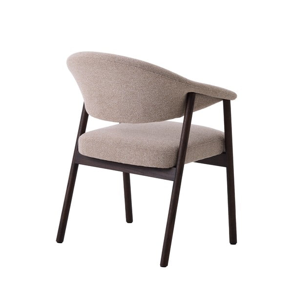 Beżowe fotele jadalniane zestaw z podłokietnikami 2 szt. z litego drewna dębowego Elk – Unique Furniture-image-2