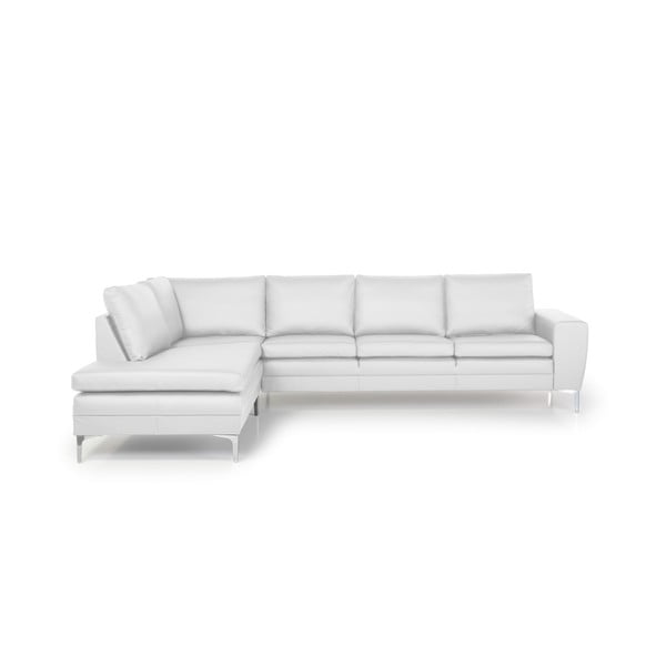 Biała sofa z lewostronnym szezlongiem Scandic Twigo
