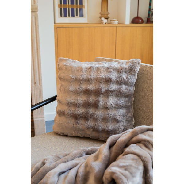 Szarobrązowy koc z mikropluszu 150x200 cm Wave – Tiseco Home Studio-image-1