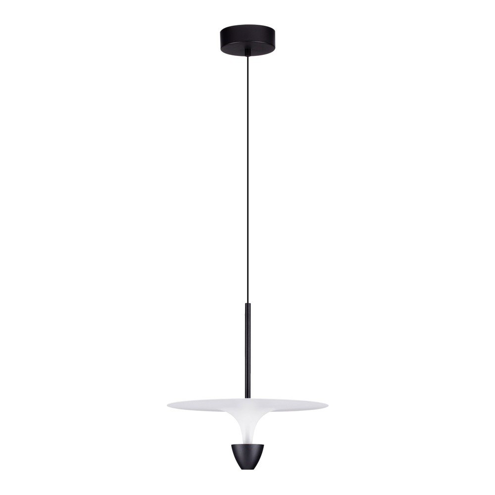 Aluminiowa lampa wisząca LED w kolorze matowej czerni ø 34 cm Topio – Nova Luce