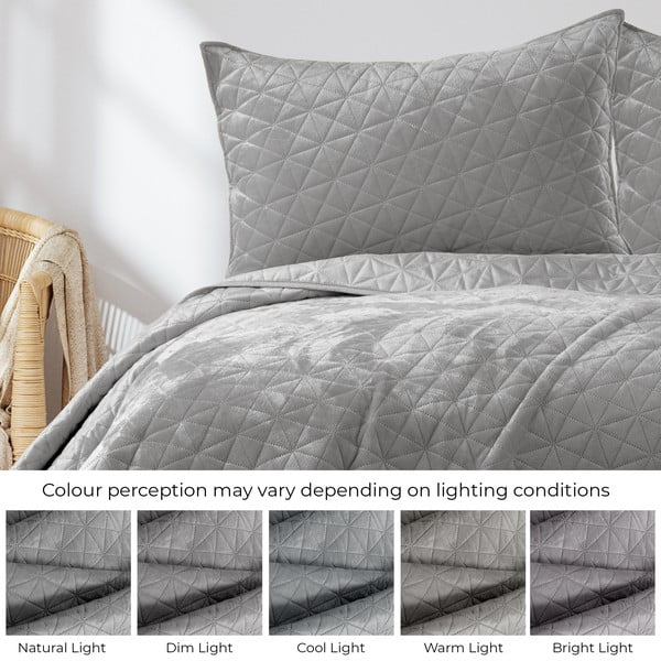 Jasnoszara narzuta AmeliaHome Laila Silver, 260x240 cm-image-4