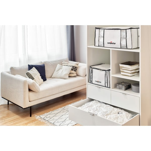 Tekstylny pojemnik do przechowywania ubrań próżniowy/usztywniany 65x45x27 cm Life – Compactor-image-3