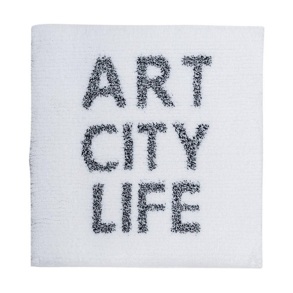 Jasnoszary dywanik łazienkowy Sorema Art City Life, 60 x 60 cm