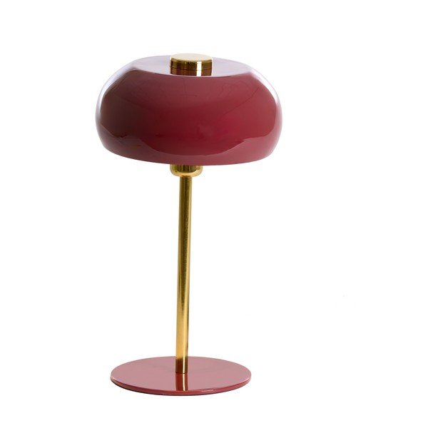 Bordowa lampa stołowa z metalowym kloszem (wysokość 40 cm) Surin – Light & Living