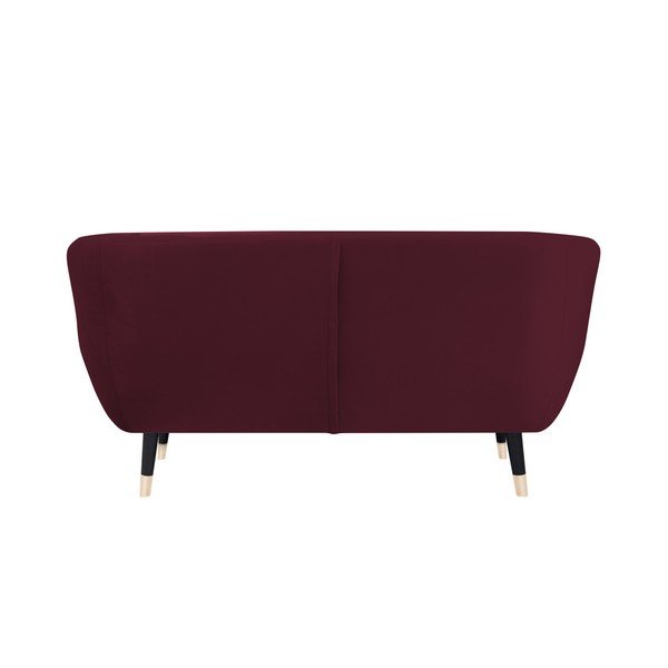 Bordowa sofa z czarnymi nogami Mazzini Sofas Amelie, 158 cm-image-4