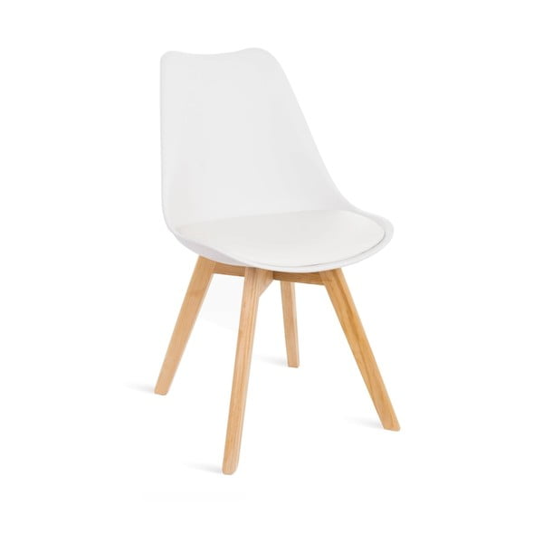 Zestaw 2 białych krzeseł z bukowymi nogami Bonami Essentials Retro