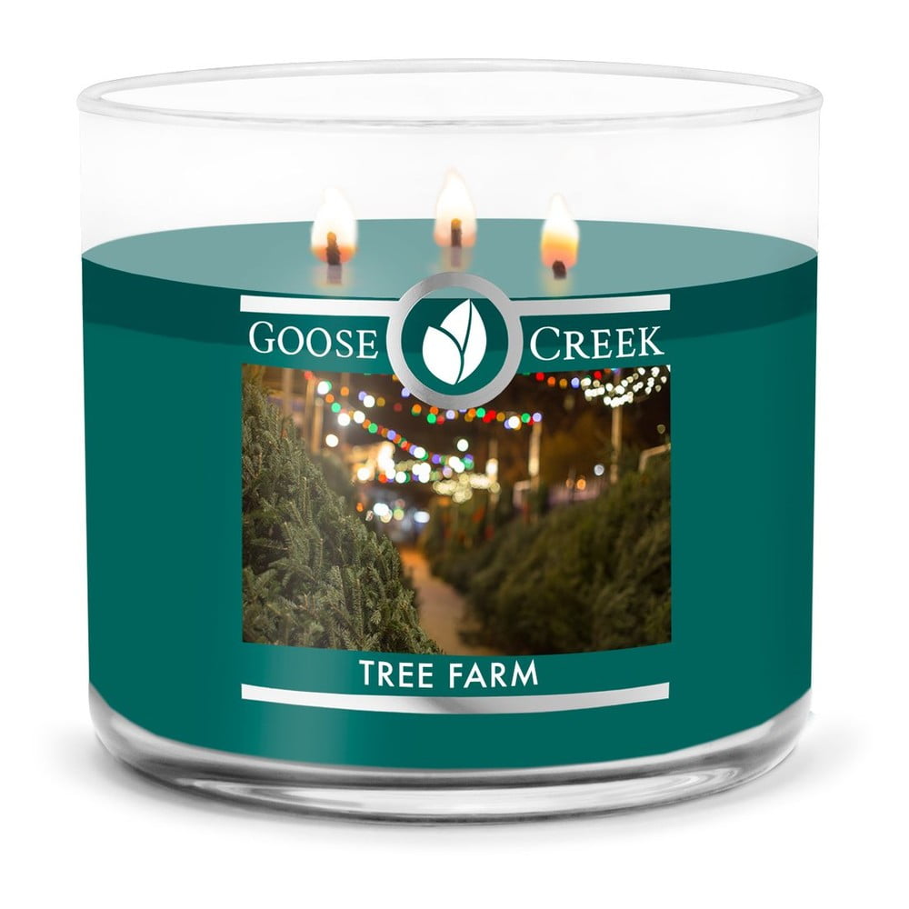 Świeca zapachowa Goose Creek Tree Farm, czas palenia 35 h