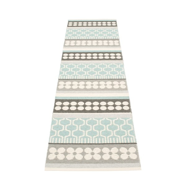 Szaro-turkusowy chodnik odpowiedni na zewnątrz 70x270 cm Asta Pale Turquoise – Pappelina