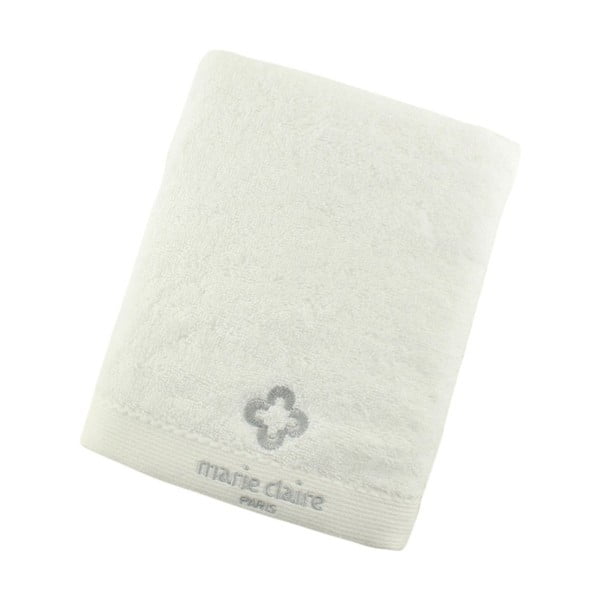 Biały ręcznik z czesanej bawełny Marie Claire, 90x50 cm