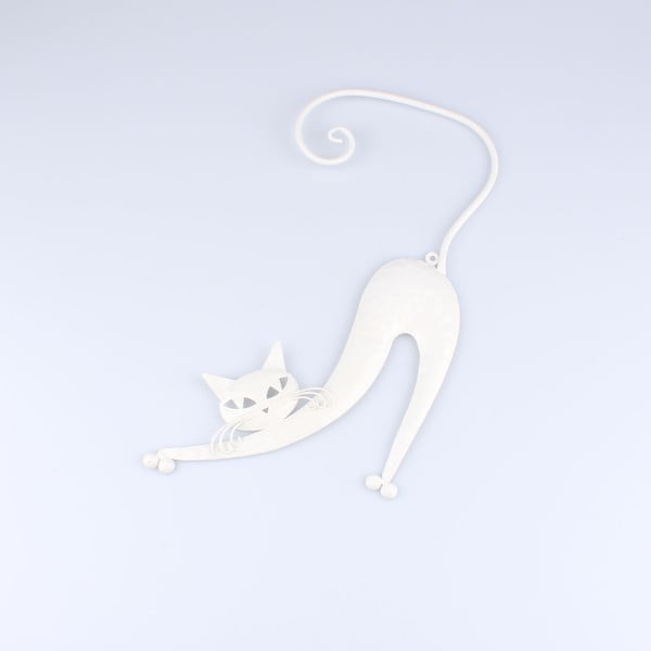 Biała dekoracja wisząca Dakls Cat