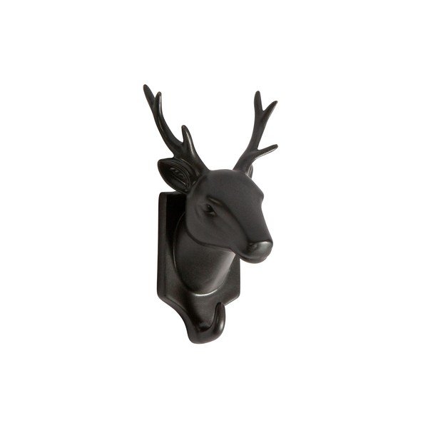 Czarna porcelanowa dekoracja wisząca WOOOD Nona Deer-image-1