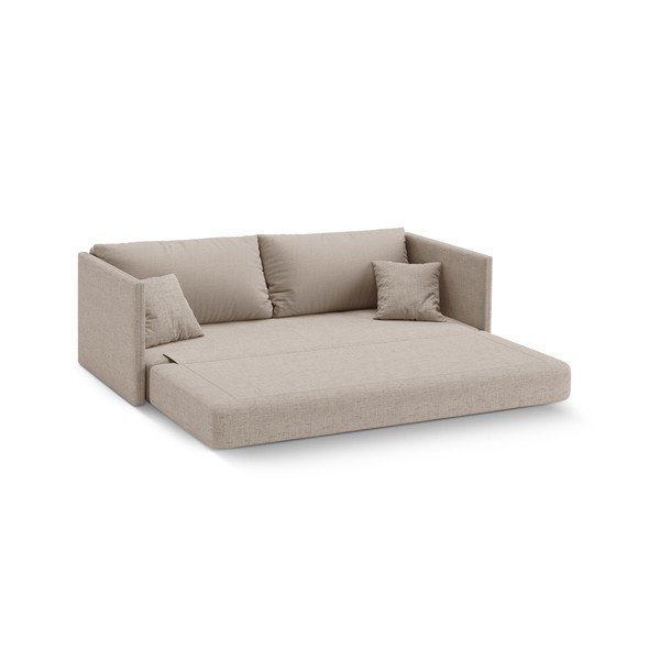 Jasnobrązowa rozkładana sofa z tkaniny szenilowej 209 cm Shannon – Cosmopolitan Design-image-2