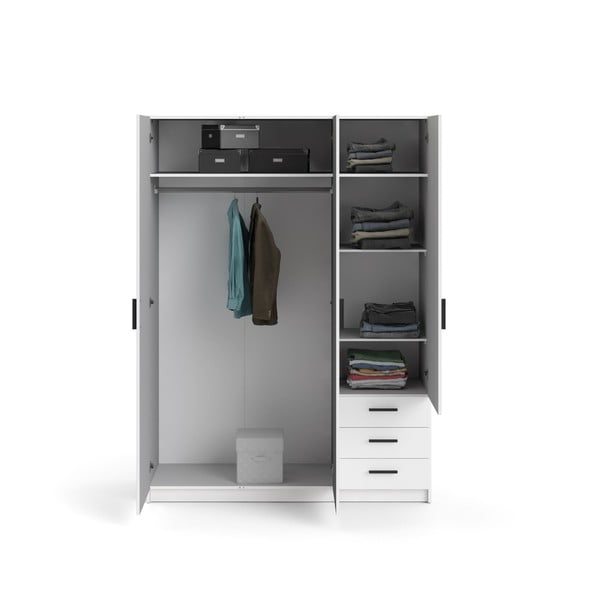 Biała szafa 147x200 cm Sprint – Tvilum-image-2