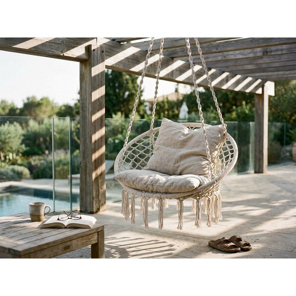 Beżowy fotel wiszący Bonami Essentials Hylla-image-1