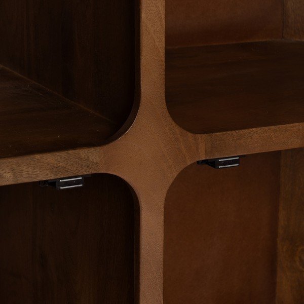 Brązowa szafka z litego drewna mango 104x110x45 cm Nosy – Ixia-image-3