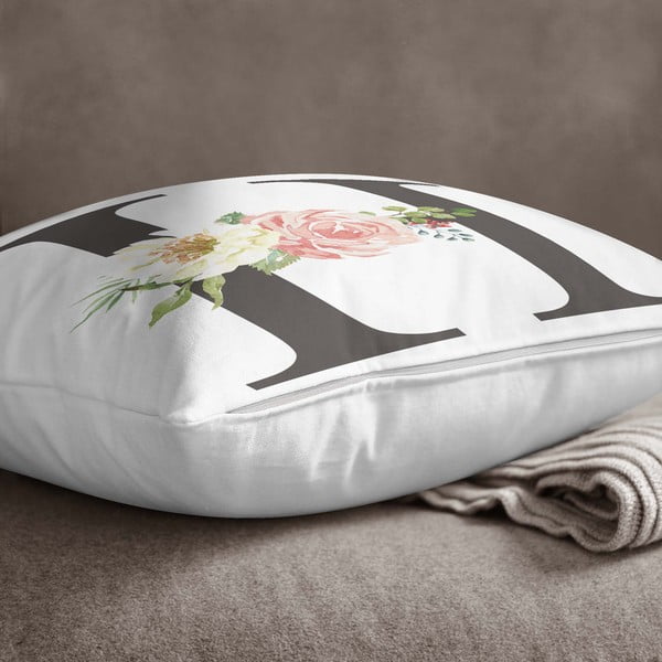 Poszewka na poduszkę Minimalist Cushion Covers Floral Alphabet H, 45x45 cm