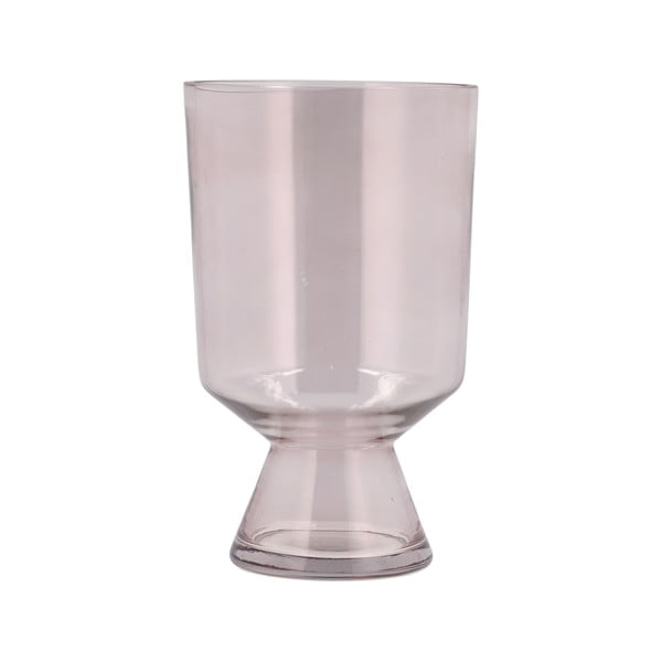 Jasnoróżowy szklany wazon (wysokość 24 cm) Drum – Villa Collection